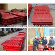 Material Mn13/15/18 fixed movable jaw plate prices/swing jaw plate